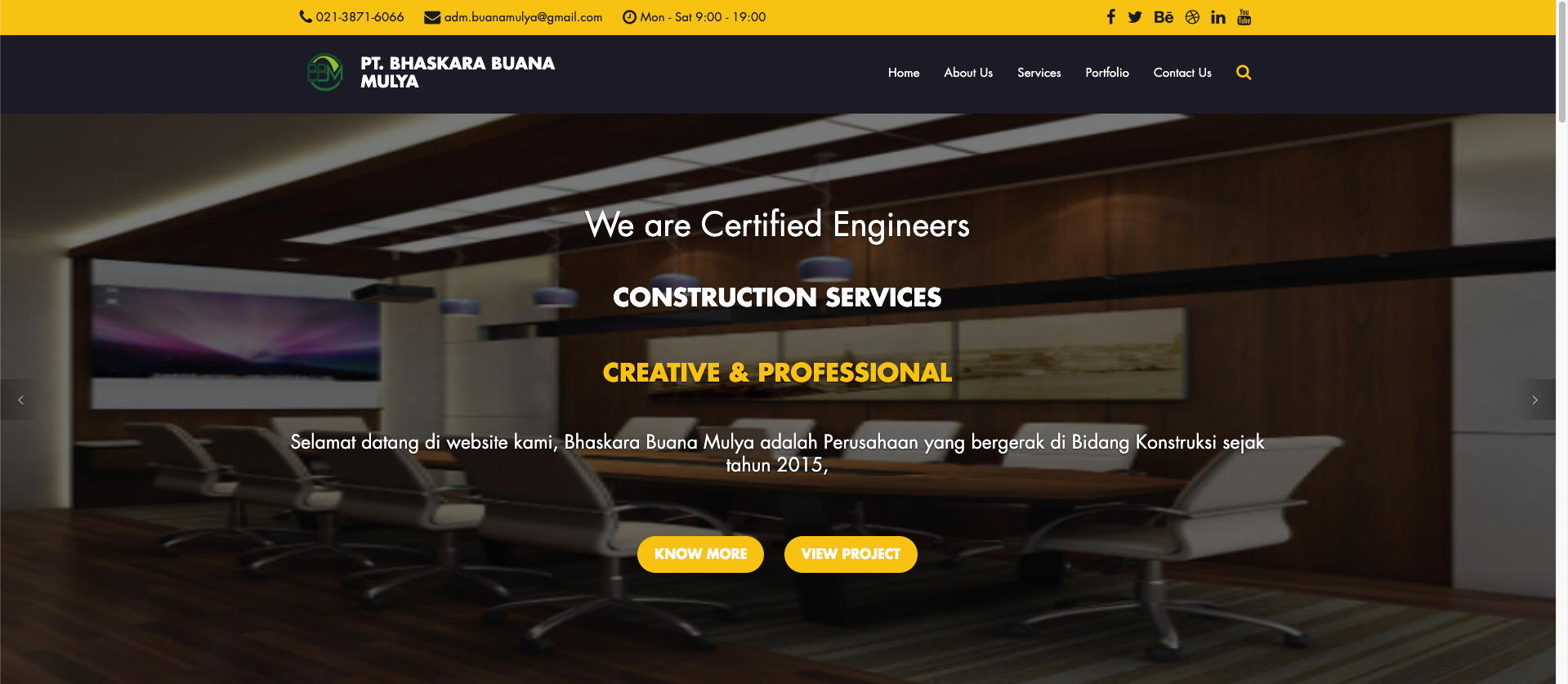Website Company Profile Bhaskara Buana Mulya