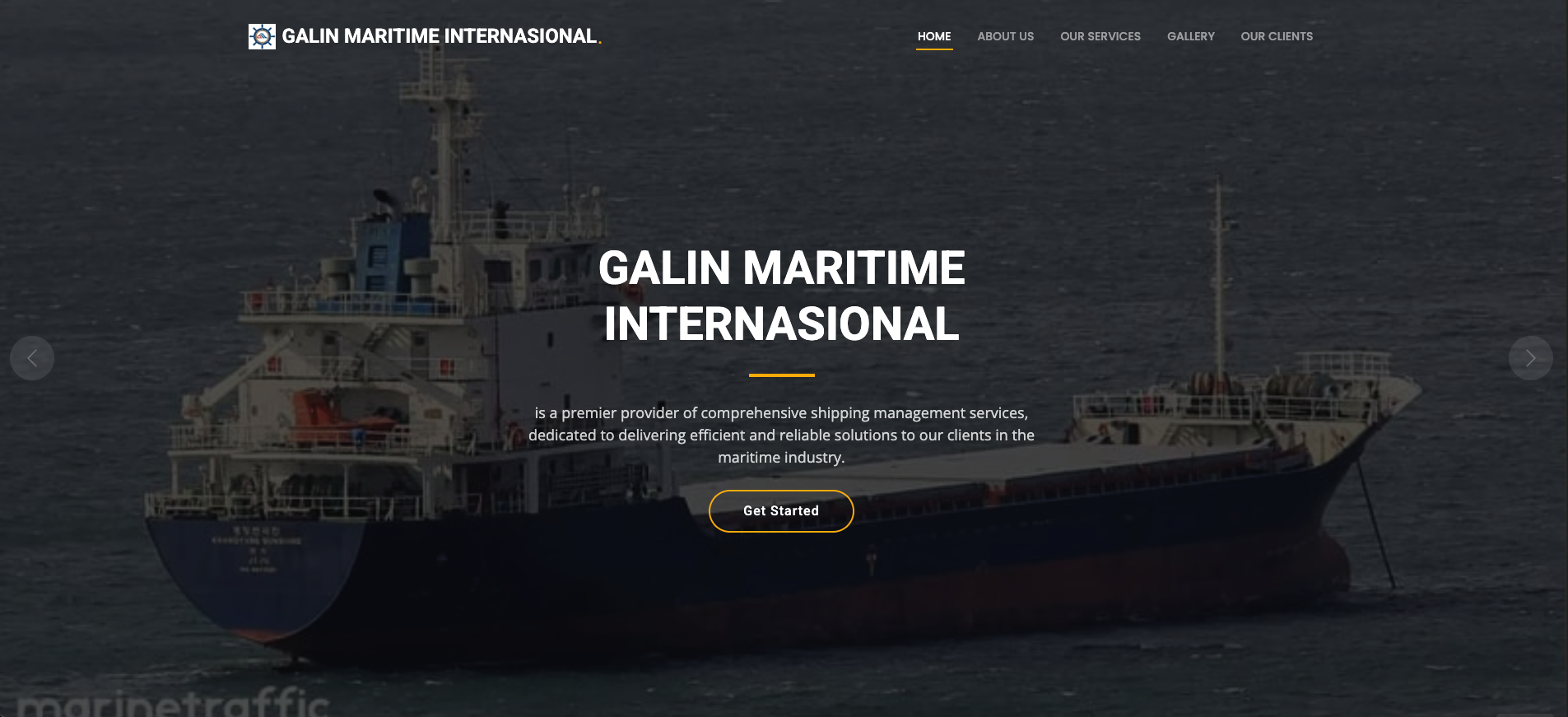 Website Company Profile Galin Maritime Internasional