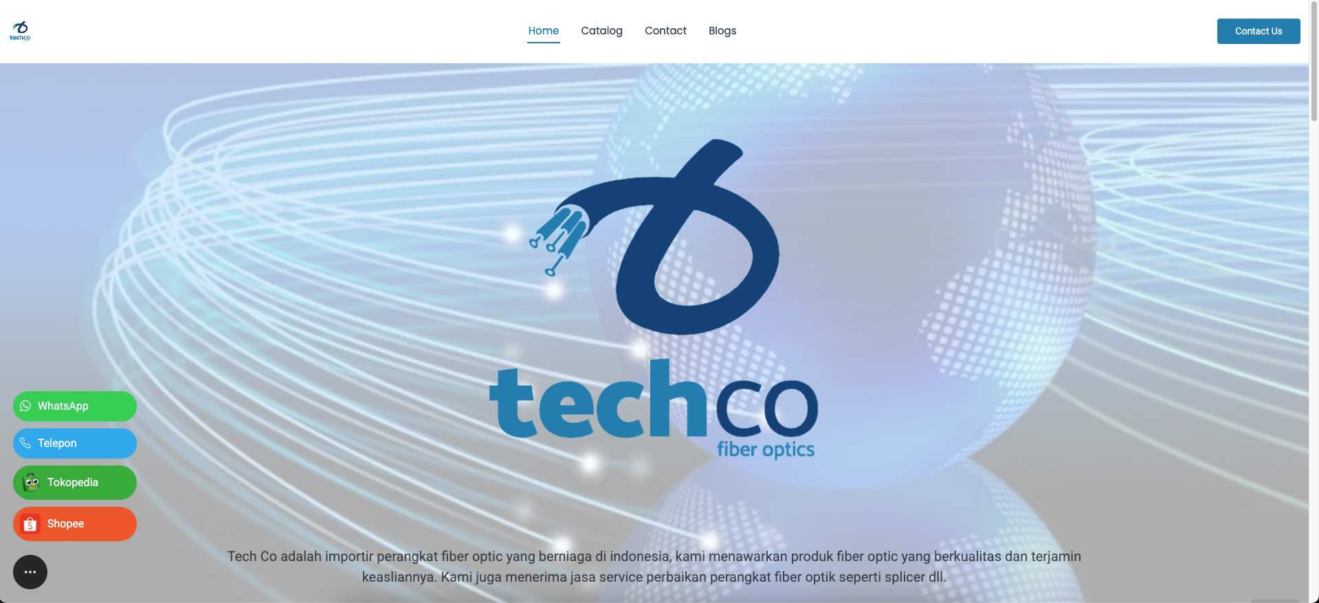 Website Company Profile Techco Fiberoptics