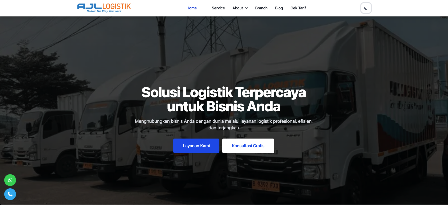 Website Company Profile AJL Logistik Indonesia